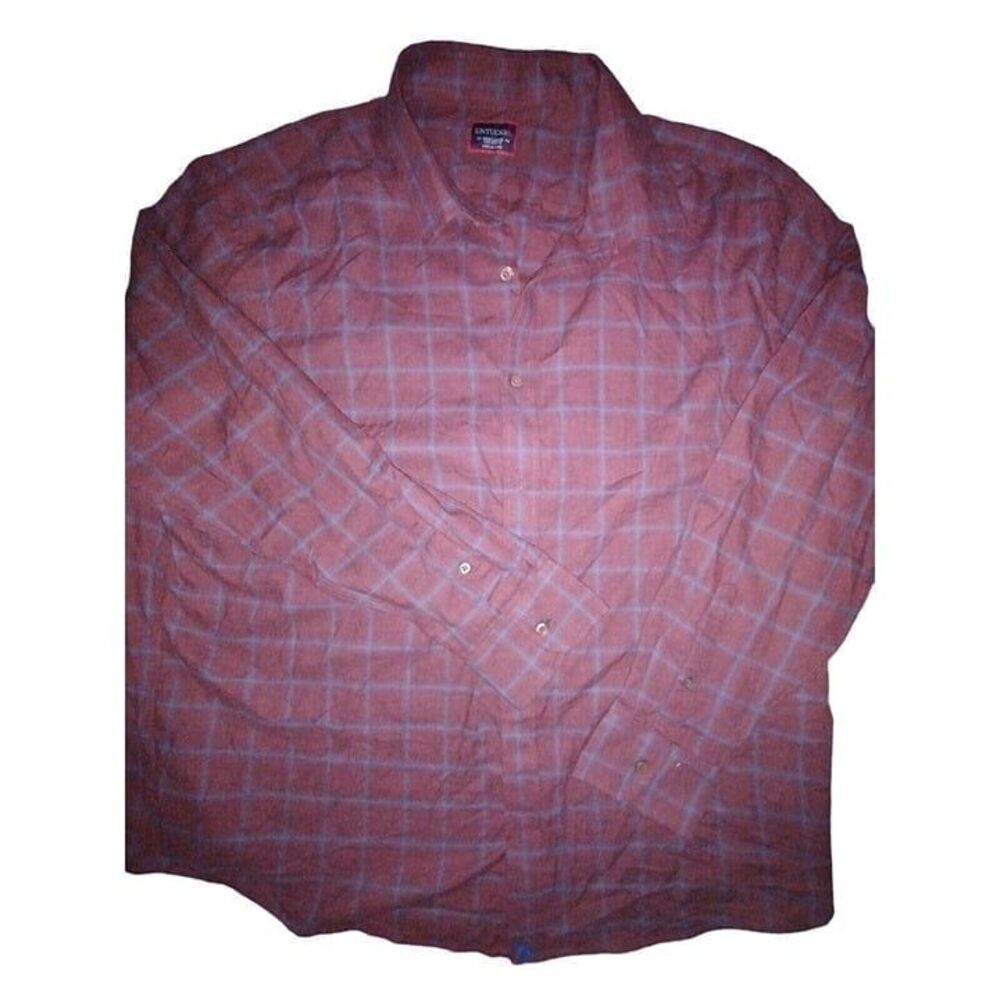 UNTUCKit Bongiovanni Long Sleeve Purple Button Up Plaid Shirt XXX Large